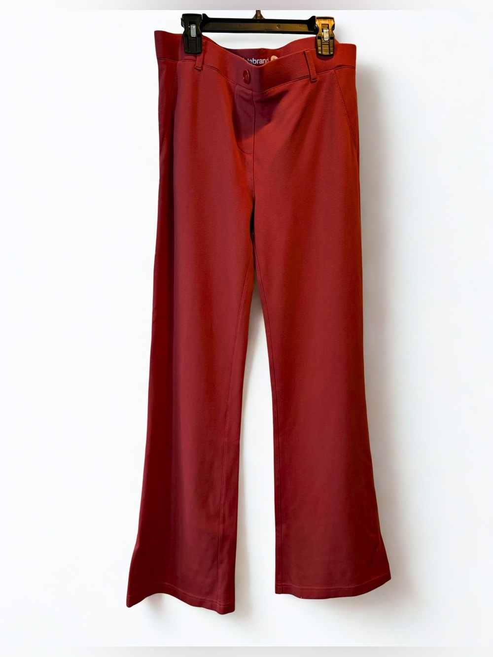 Betabrand Boot-Cut Dress Pant Yoga Pants in Tandoori Spice - Medium Petite